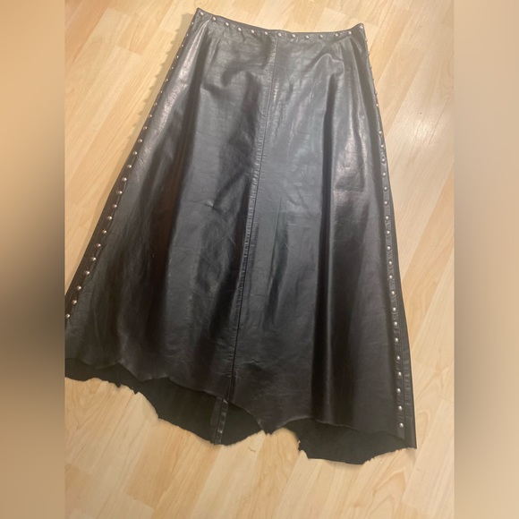 Leather studded maxi skirt - Picture 9 of 16